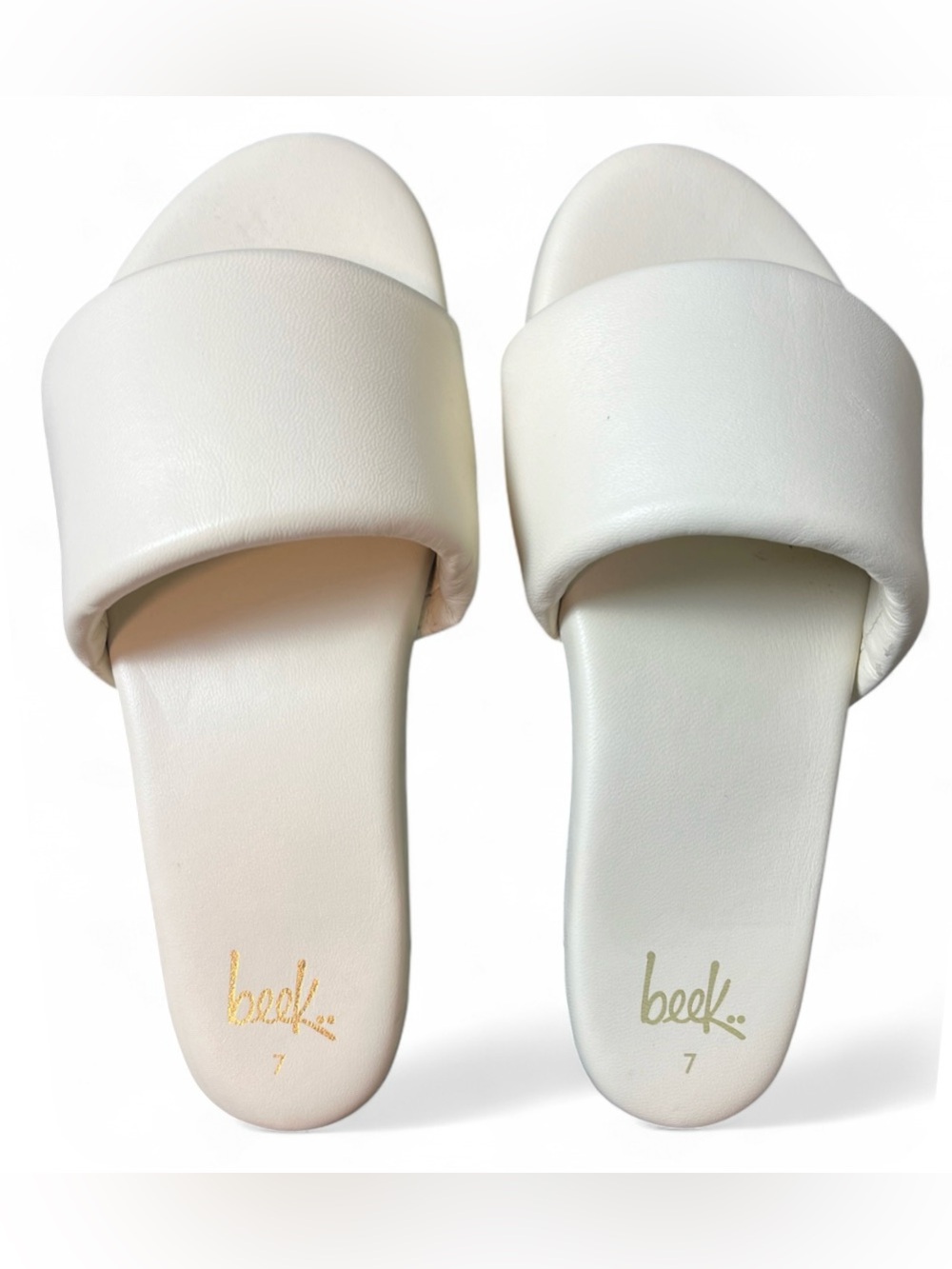 Beek Eggshell Sandals Womens Size 7